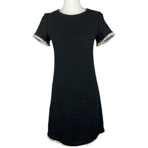 MAXMARA Weekend Boucle Tweed Cotton Blend Fringe Dress Size 4